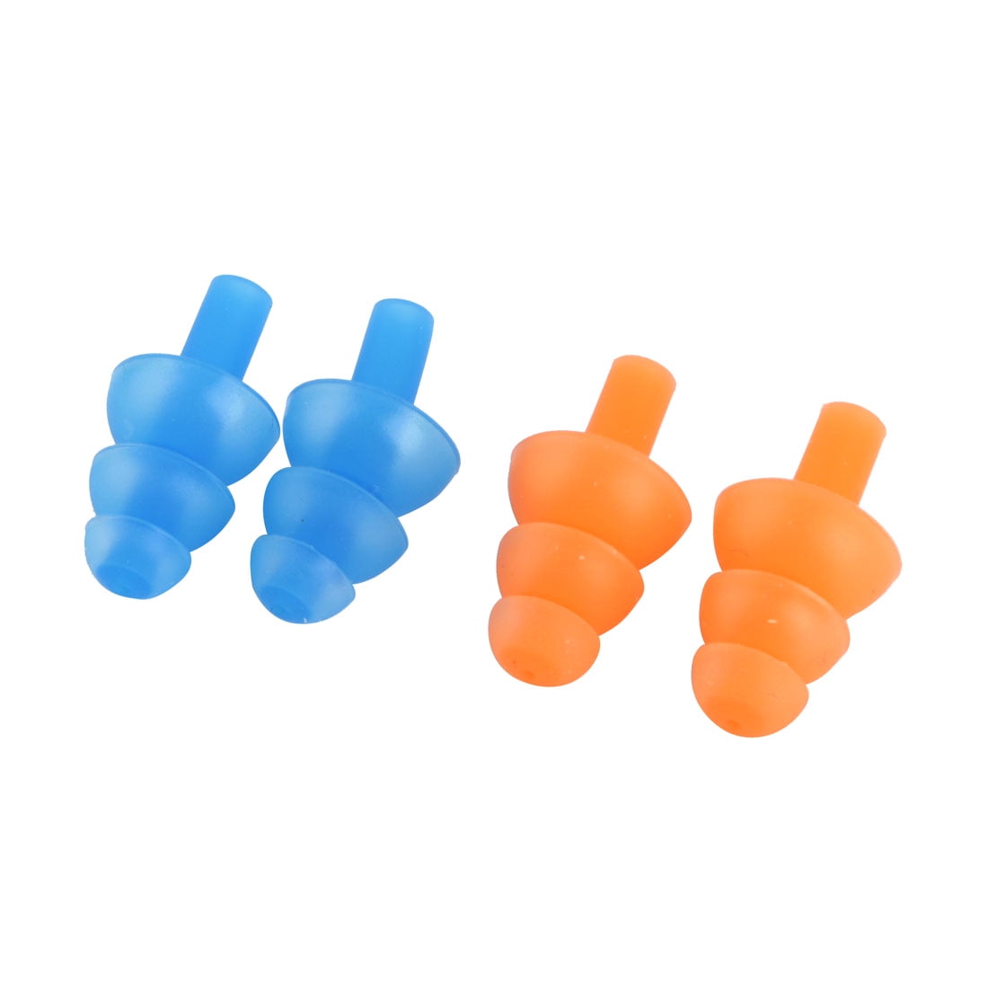 2 Pairs Swimming Diving Flexible Soft Silicone Earplug Earplugs Blue