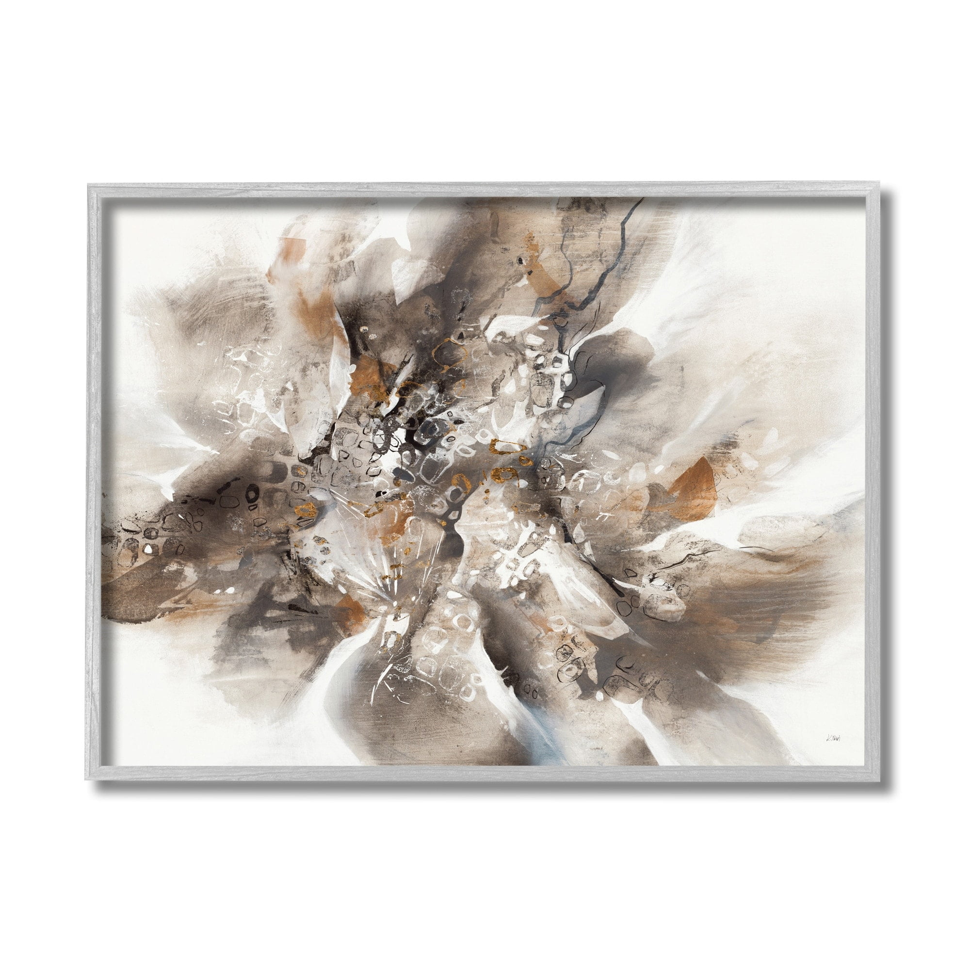 Stupell Industries Chaotic Abstract Brush Strokes Square Shape Patterns,24 x 30,Designed by K. Nari