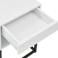 thumbnail image 4 of MUSEHOMEINC End Table with drawer and shelf, Metal Legs - White Finish, 4 of 8