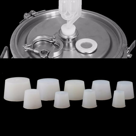 

3#-14# Hole Silicone Plug and No Hole for Airlock Valve Food Grade Silicone Rubber Stopper for Bubbler Brew Wine Wine