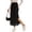 Black, variant on SOOMLON Mesh Skirts Women High Waist Elastic Waist Ankle Length Skirt Side Spilt Wrap Skirt Trendy Vacation Skirt