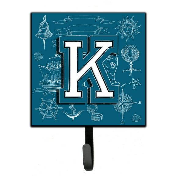 Letter K Sea Doodles Initial Alphabet Leash or Key Holder