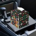 thumbnail image 6 of Yuyamidu Christmas Square Tissue Box Cover for Women Dachshund PU Leather Tissue Box Holder with Bottom Belt Replacement Toilet Paper Holder for athroom Vanity Countertop, Night Stands, 6 of 8