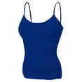 thumbnail image 2 of Essential Basic Women Layering Basic Short Camisole Cami Adjustable Strap Tank Top - 2Pk - Red, Royal, L, 2 of 4