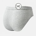 thumbnail image 3 of Briefs for Men, Breathable Polyester Fabric with Spandex Stretch, Seamless Design, Soft Elastic Waistband, Solid Black Color, Size L, 3 of 8