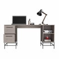 thumbnail image 3 of Atlin Designs Modern Engineered Wood Desk with 2- Drawer in Light Gray, 3 of 7