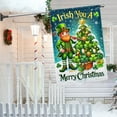 thumbnail image 2 of FLAGWIX Irish Christmas Leprechaun Shamrock Christmas Tree Irish You A Merry Christmas Flag MLN4243F Garden Flag 11.5" x 17.5" - Decorative Indoor Outdoor Flag, 2 of 5