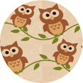 thumbnail image 1 of Ahgly Company Indoor Round Patterned Khaki Gold Area Rugs, 6' Round, 1 of 6
