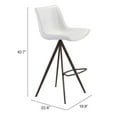 thumbnail image 5 of Aki Barstool White & Walnut Barstool, Modern Style, Plush and durable faux leather fabric, Plywood, Indoor Bar, 5 of 10