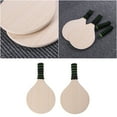 thumbnail image 3 of CIMAXIC badminton racquet 1 Pair Wood Khaki Beach Accessories Outdoor Games 13*7.5*0.4in, 3 of 8