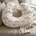 thumbnail image 3 of Jolly Jumper Baby Sitter Nursing Pillow - Rainbows | 100% Cotton, Hypoallergenic Support Cushion for Breastfeeding, Sitting & Lounging | Made in Canada, 3 of 7
