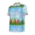 thumbnail image 4 of Wukai Happy Easter Men’s Polo Shirts,Quick-Dry Athletic Shirt,Classic Fit Shirts-3X-Large, 4 of 8