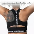 thumbnail image 3 of Hayabusa Women's Crossback Sports Bra - Black, X-Large, 3 of 6