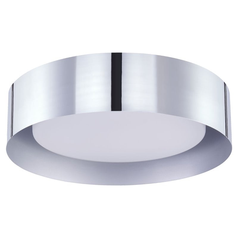 Bromi Design Lynch Metal Flush Mount Ceiling Light in Chrome