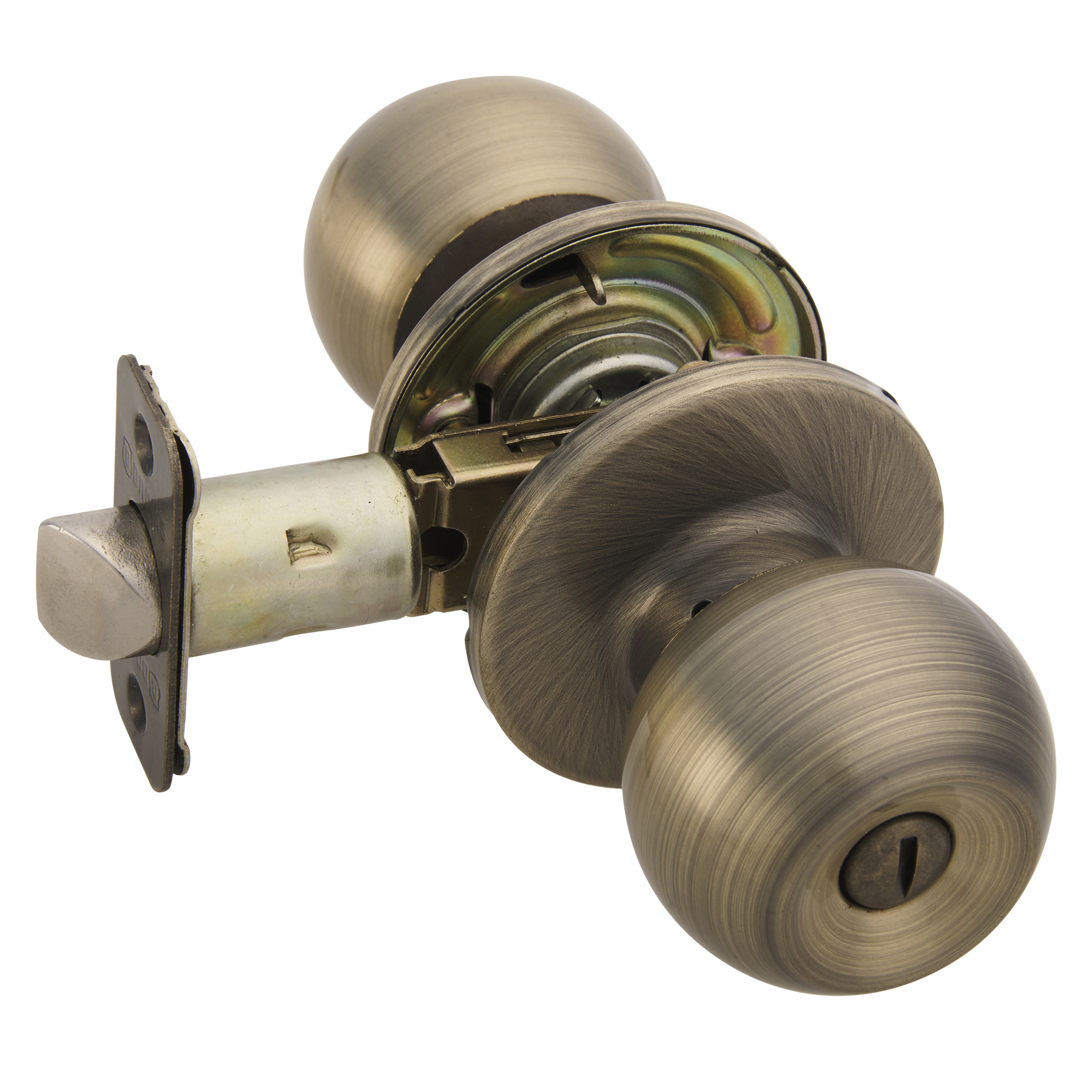 Brinks, Privacy Bed/Bath Ball Doorknob, Antique Brass Finish - image 5 of 8