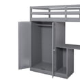 thumbnail image 5 of Harper & Bright Designs Twin Size Loft Bed with Wardrobe and Staircase, Wooden Twin Loft Bed with Desk and 3 Drawers and Cabinet in 1, for Kids Teens Adults, Gray, 5 of 17