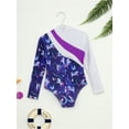thumbnail image 6 of inhzoy Kids Girls Cartoon Print Mock Neck Leotard for Gymnastic Dance Sports Navy Blue 10, 6 of 7
