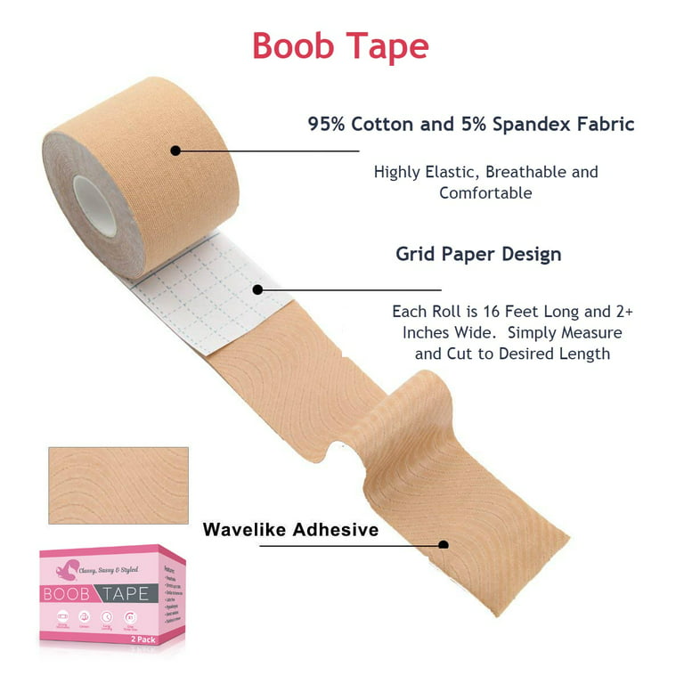 Boob Tape 2 Pack of The Best Booby Tape for Ultimate Breast Lift