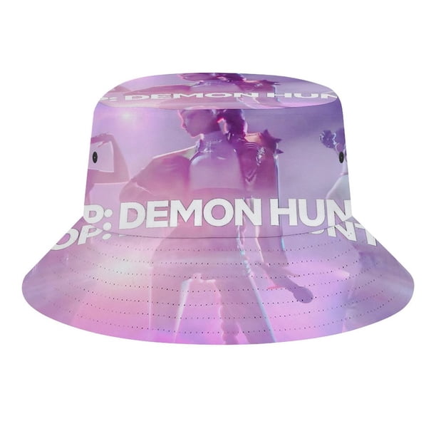 Cazadores Demonios del K-Pop Sombrero bucket para adultos, gorra de protección solar, sombrero de pescador plegable para viajes al aire libre, pesca y actividades de verano