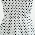 thumbnail image 4 of SWSMCLT Women's Midi Dress 1950s Dress Vintage Sundress Summer Fall Party Ruched Date Night Swing Halter White 12, 4 of 4