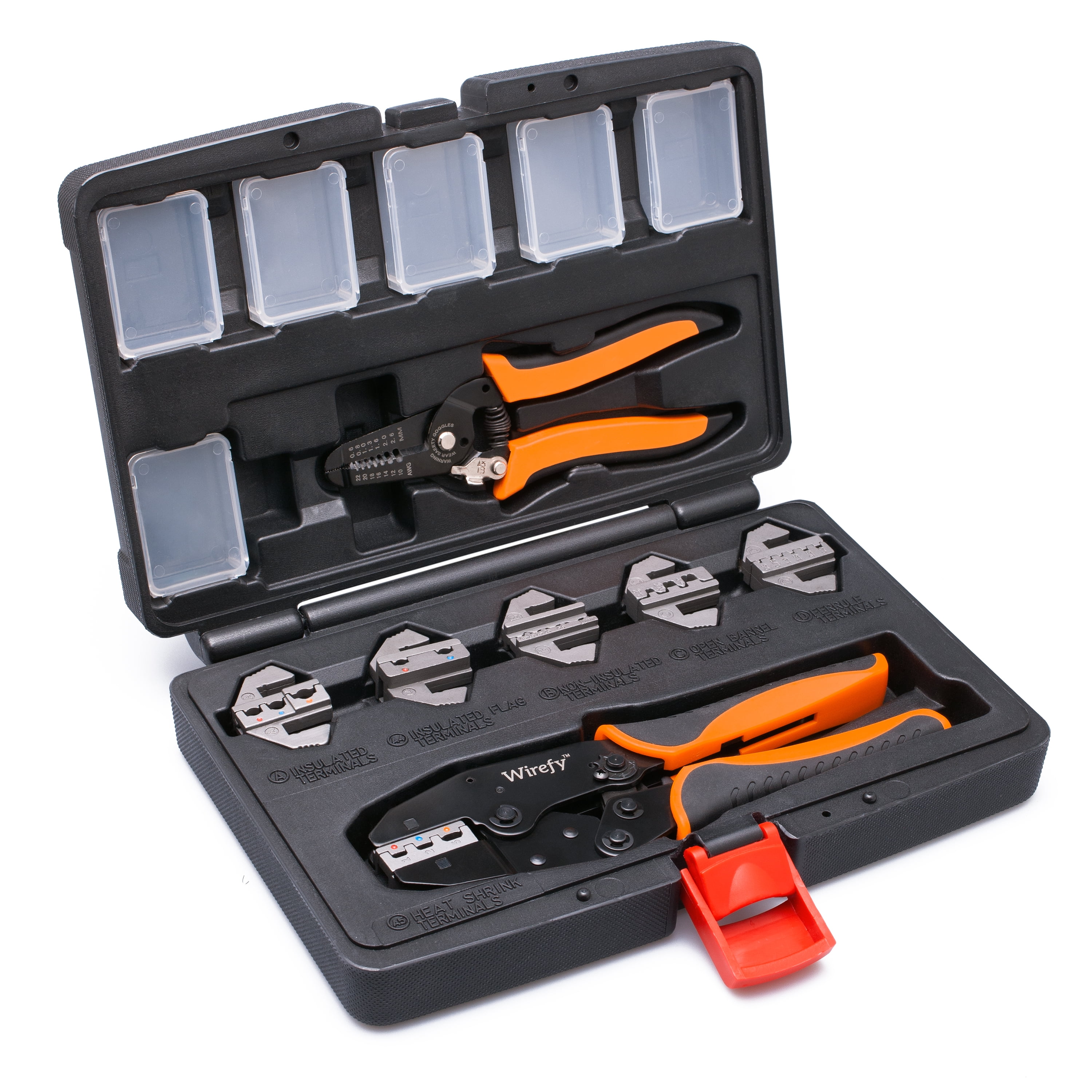 Wirefy Crimping Tool Set 8 PCS with Interchangeable Dies and Wire