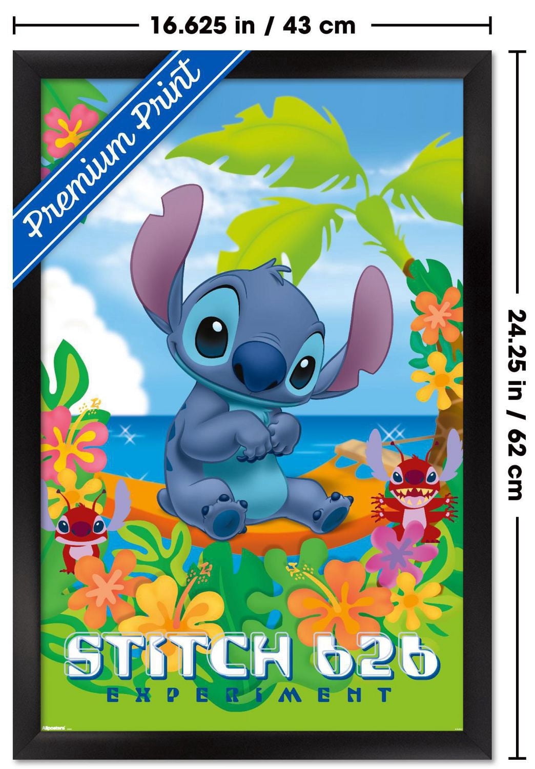 Disney Leroy and Stitch - Beach Wall Poster