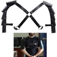 thumbnail image 2 of Zhuge Arnés de pecho de piel sintética ajustable estilo steampunk para hombre con hebillas de protección para los hombros para fiesta, cosplay y Halloween, 2 of 5