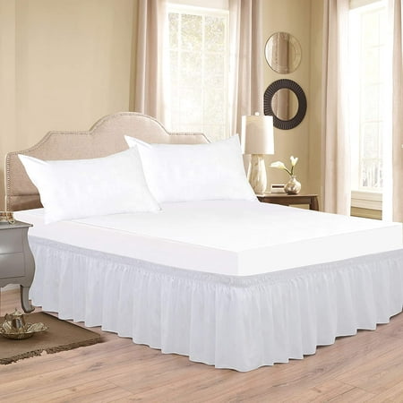 Wrap Around Bed Skirts with Adjustable Belts for King & Cal King Beds 9 ...