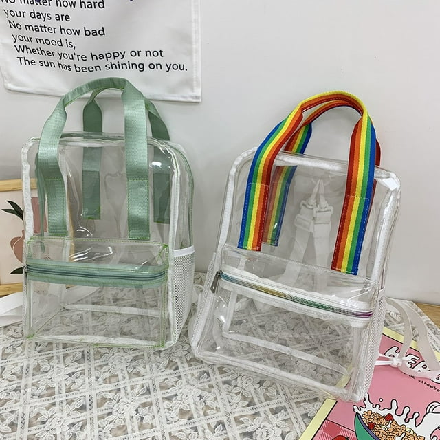 2022 Clear Backpack Travel School Bag Security Unisex Fashion Women Backpack Transparent PVC Book Shoulder Bags