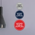 thumbnail image 4 of Signs ByLITA Circle Notary Public Supplies Sign (Ivory/Dark Brown) - Large, 4 of 6
