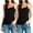 BLACK/BLACK, variant on Women Cami Built-in Shelf Bra Adjstable Strap Camisole Tank Top (Junior Sizes)