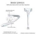 thumbnail image 5 of Rosec Jewels 1CT Lab Diamond East West Oval Engagement Ring - EF-VS Quality - With Jewelry Box, 10K White Gold, US 6.50, 5 of 8