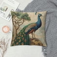 thumbnail image 2 of Leisuo Chinoiserie Pillow Cover Peacock Vintage Decorative Throw Pillow Case Cushion Cover for Bedroom Sofa Living Room Couch Chair Office White, 2 of 5