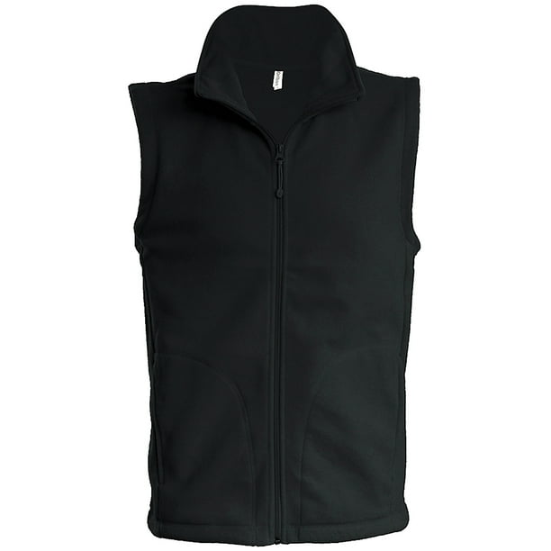 Kariban - Chaleco forro polar Modelo Luca hombre caballero (Negro)