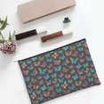 thumbnail image 6 of Hirioo Multicolored Butterflies for Paper Reusable Cosmetic Bag Zipper Encouragement Travel Pouch Toiletry Bag for Women Girls, 6 of 7