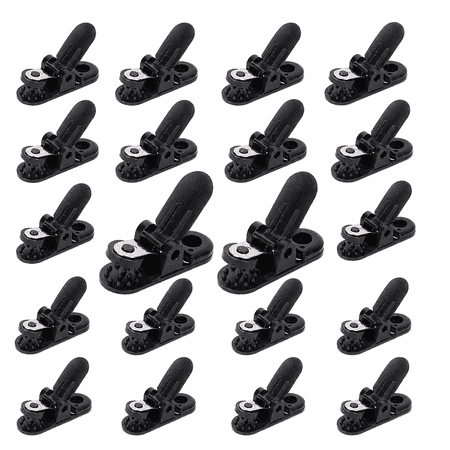 Qczoyp 20 Pcs Lanyard Clips, Anti-Lost Retainer Cord Clamps with Strong Grip for Hearing Aids, ID Badges, Access Cards, Phone Lanyards, Clothing, Home, School and Work