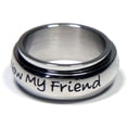 thumbnail image 3 of Always My Daughter, Now Friend Stainless Steel Spinner Ring - Sentimental Mother Daughter Jewelry Gift size 6, 3 of 6