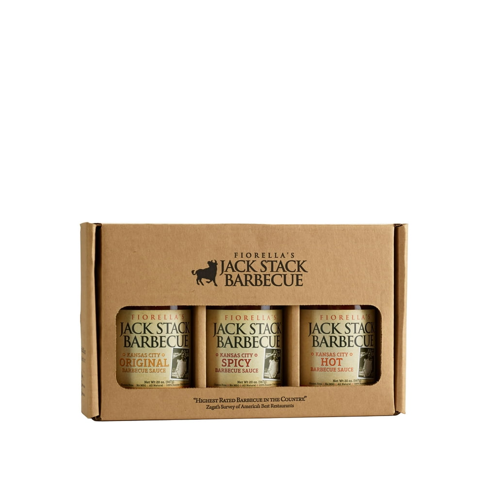 Jack Stack Bourbon Gift Pack 1 Original, 1 Spicy & 1 Hot