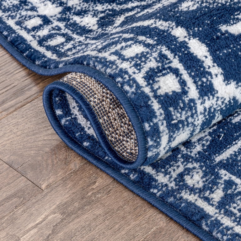 Well Woven Dazzle Disa Vintage Bohemian Oriental Floral Dark Blue