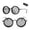 Black, variant on Steampunk Rotating ND Filter Sunglasses, Adjustable Tint & UV400 Protection for Driving, Fishing, and Outdoor Silver