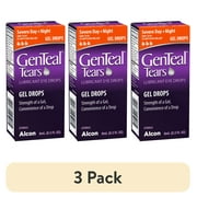 (3 pack) GenTeal Tears Severe Day + Night Gel Lubricant Eye Drops, 0.3 fl oz