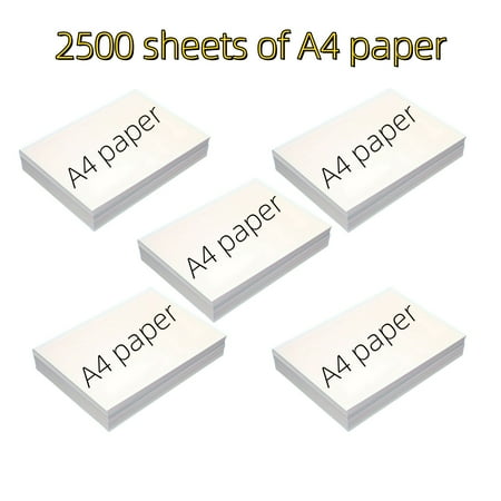 2500-Sheet Premium A4 Paper Bundle - 80GSM Bright White Multipurpose Paper for Printing, Copying & More (5-Pack, Standard Size)