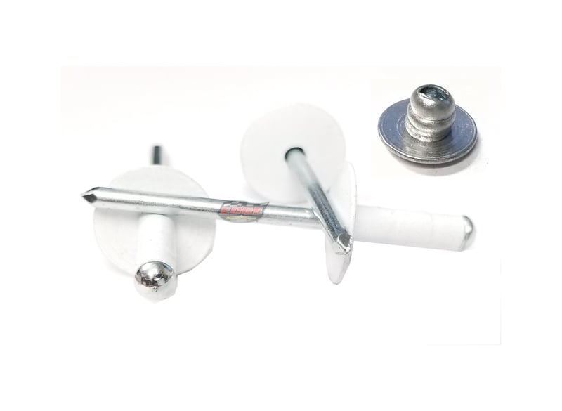 3/16 Large Head Tri-fold Pop Rivets 100 Pack White 3/16" Large Head Tri ...