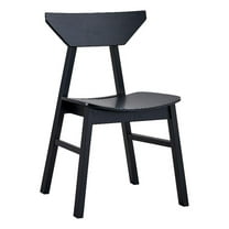 ACME Briar Rubber Wood Armless Side Chair in Black (Set of 4)