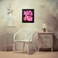 thumbnail image 4 of Tenoever, William 12x14 Black Modern Framed Museum Art Print Titled - Pink Flowers on Red, 4 of 5