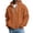 Orange, variant on Oversized Hoodies for Men Long Sleeve Solid Color Waffle Hooded Sweatshirt with Pockets Casual Zip Up Jacket Outerwear