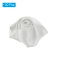 thumbnail image 3 of Uxcell Artificial Flowers Roses Heads Satin Ribbon Roses Fake Flowers Fabric Flowers White 30 Pack, 3 of 5