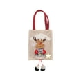thumbnail image 2 of Bolsas de regalo navideñas para muñecas | Bolsa de regalo tejida con cordón, diseño de Papá Noel, muñeco de nieve y ciervo | Envoltura de regalos navideños para dulces, galletas y golosinas, 2 of 6