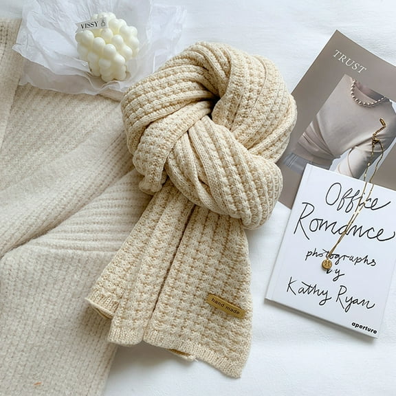 "Women's Knitted Shawl Cozy Winter Scarf With Thick Wool For Couples" Fall Scarf Pumpkins Silk Hair Scarf for Women Scarf Ladies Hair Scarfs Light Weight Neck Scarf Head Scarfs for Women Fashion