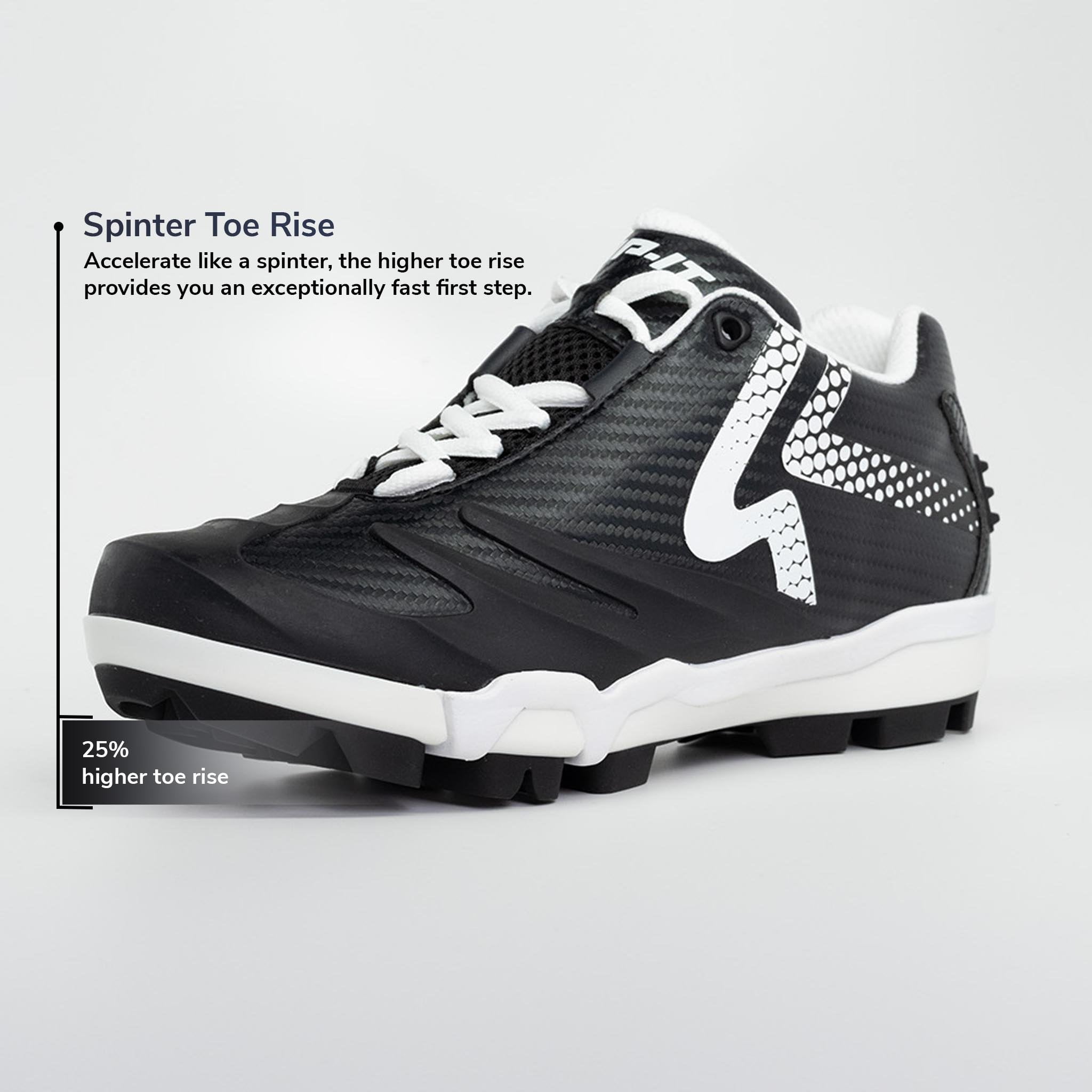 Ringor Swift Step Pro TPU Softball Cleat - Black - Women's Size 9